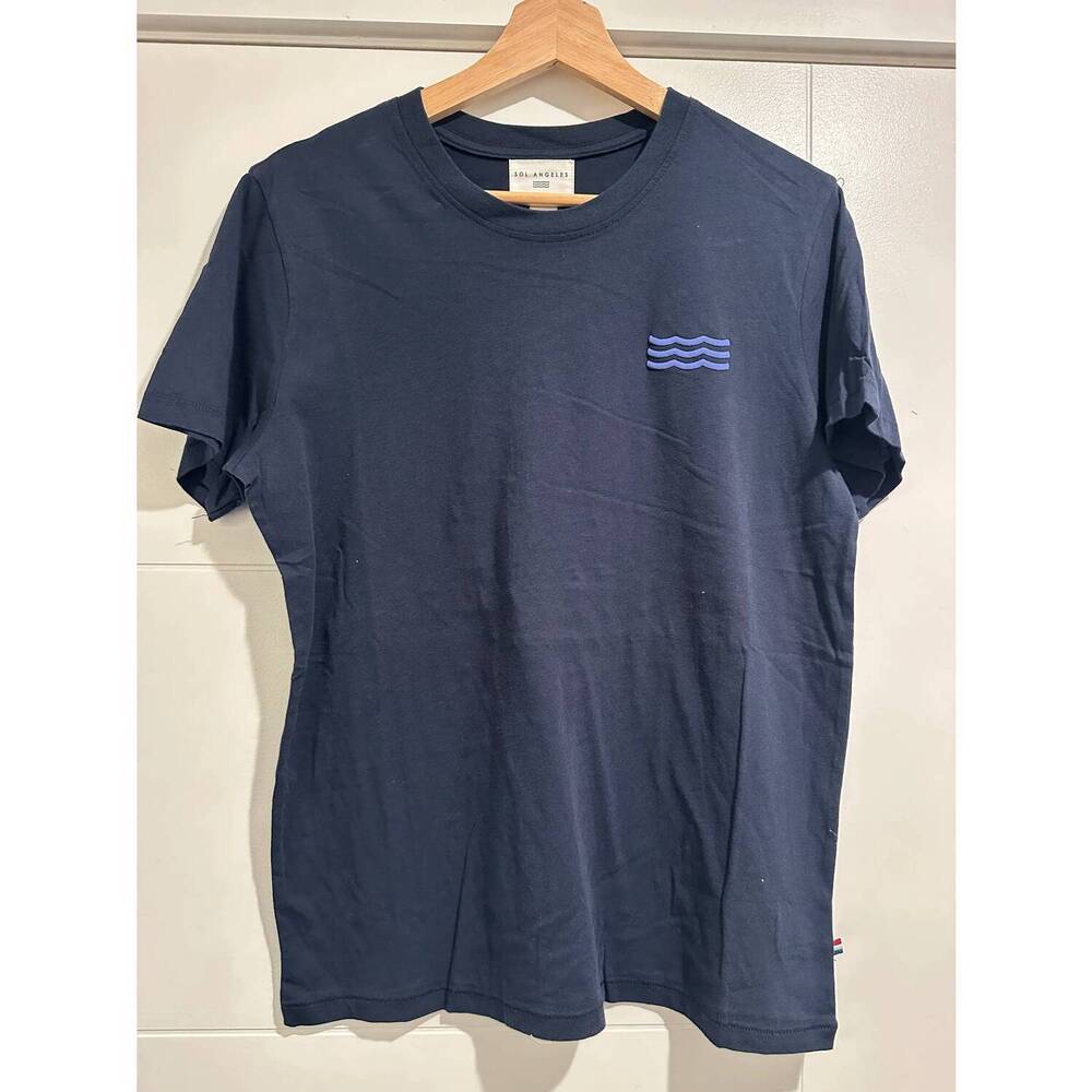 NEW SOL ANGELES men's sail sunset crew tee in navy